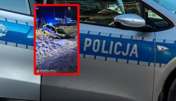 Radiowóz w rowie. "Jechał na pilną interwencję"