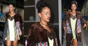 Rihanna w "koszulce nocnej" i futrze… (ZDJĘCIA)