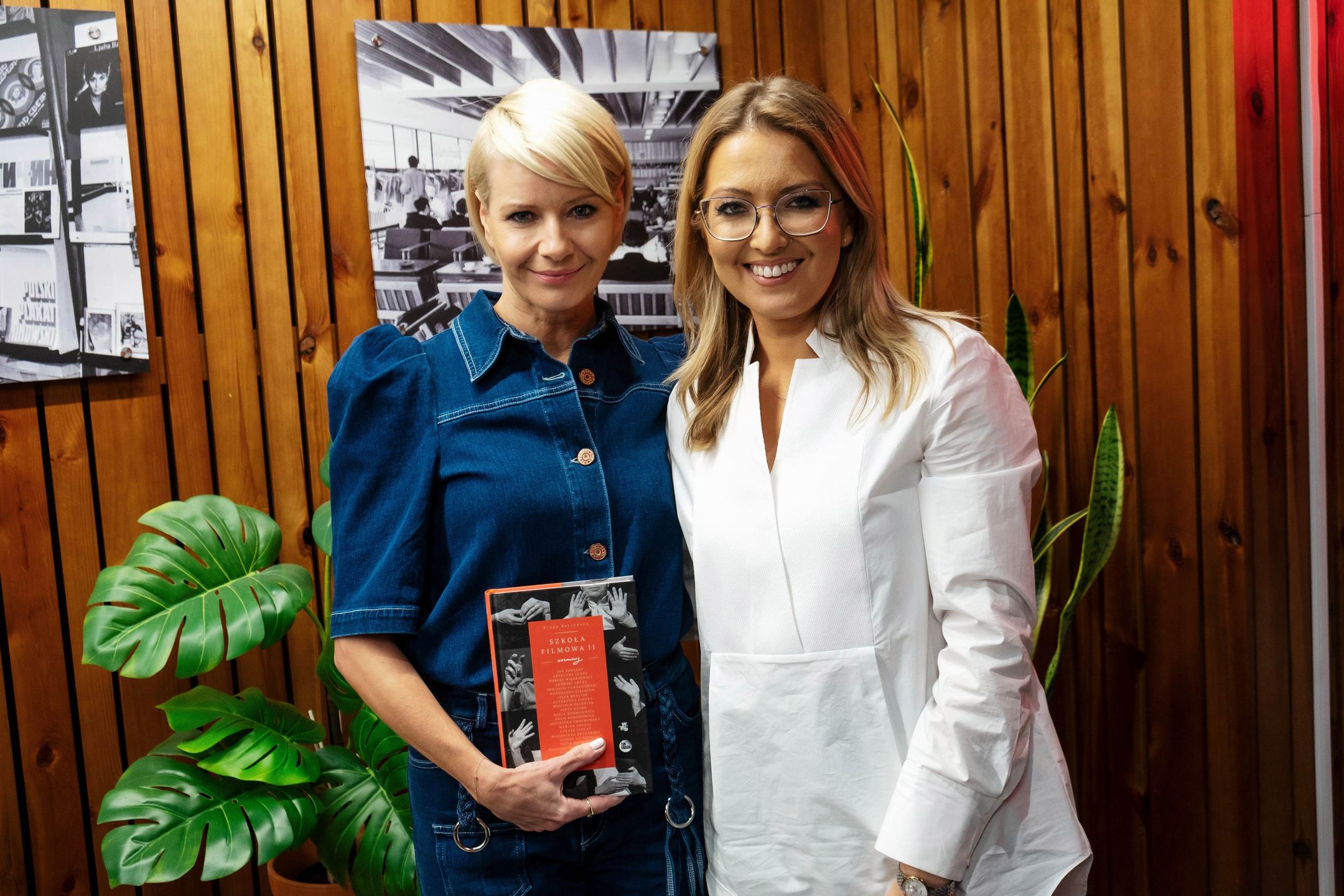 Małgorzata Kożuchowska i Kinga Burzyńska podczas promocji książki Szkoła filmowa II