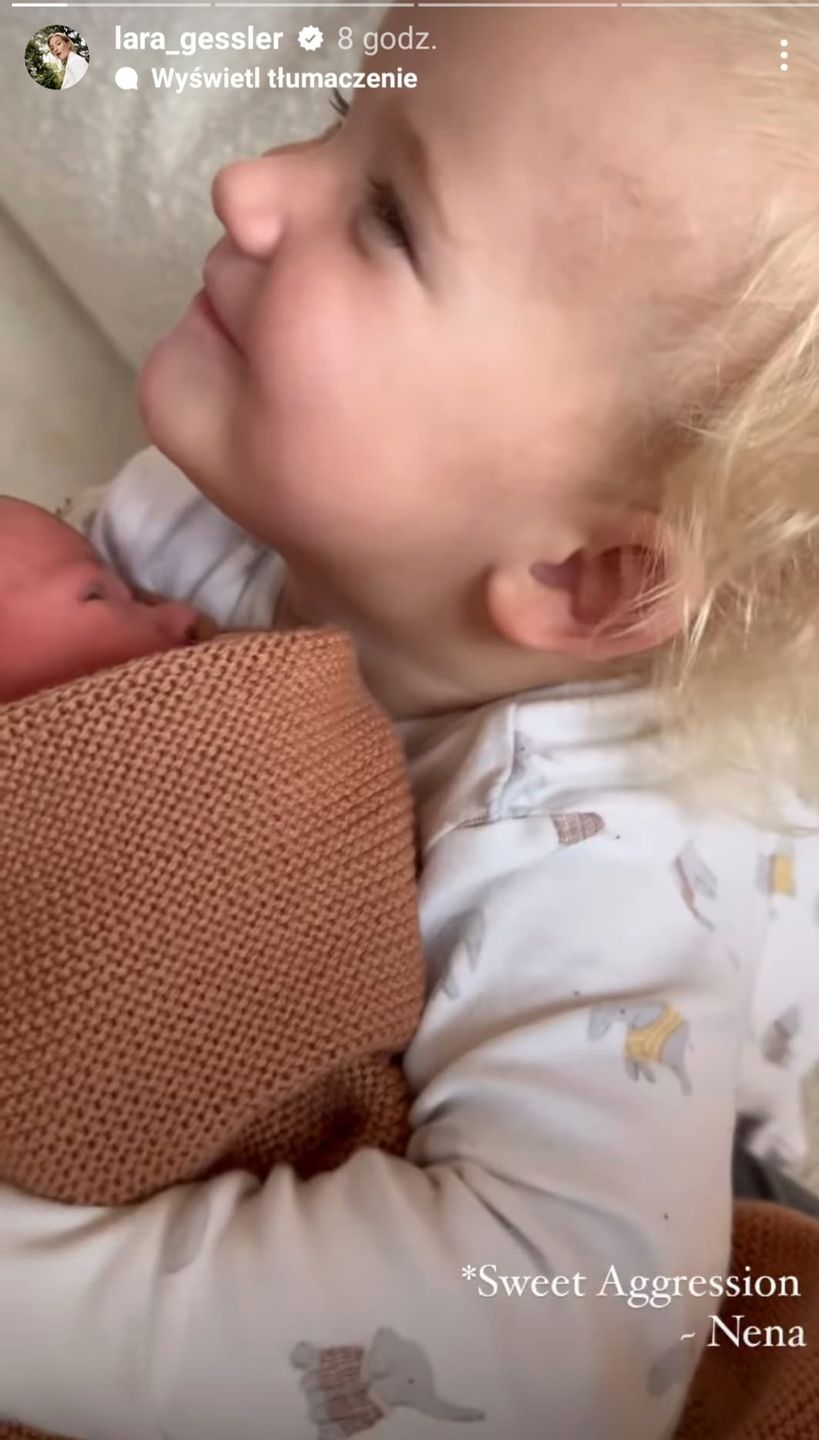 Córeczka Lary Gessler z bratem