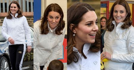 Urocza Kate Middleton odwiedziła szkołę podstawową. Widać brzuszek? (ZDJĘCIA)