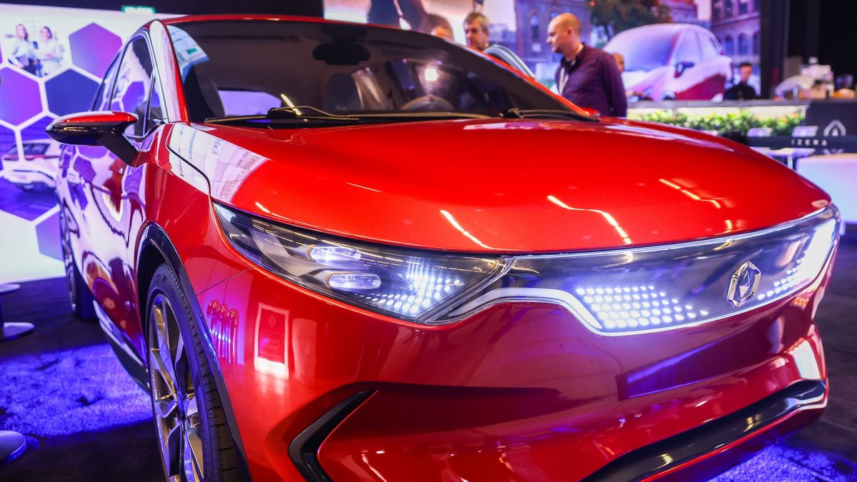 European Economic Congress In Katowice, Poland
Poland's  first electric car Izera is seen during the 15th edition of the European Economic Congress at International Congress Centre in Katowice, Poland on April 24, 2023.  EEC is a representative and open forum for debate on the future of the European and Polish economy and the largest business meeting in Central Europe.  (Photo by Beata Zawrzel/NurPhoto via Getty Images)
NurPhoto
polish, european, economic, izera, vehicle, electric, european economic congress, international congress centre, eec, european economy, polish economy