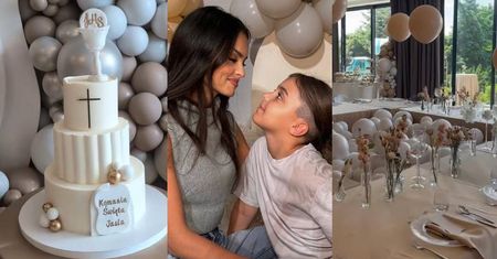 Klaudia El Dursi zorganizowała synowi prawdziwie KRÓLEWSKIE przyjęcie komunijne: ścianka, imponujący tort i masa balonów... (ZDJĘCIA)