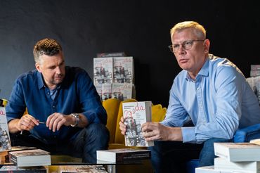 Michał Rachoń i Sławomir Cenckiewicz, fot. "Gazeta Polska"