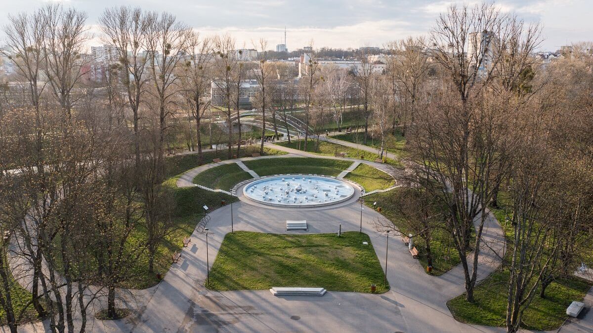 Park Ludowy widok z drona