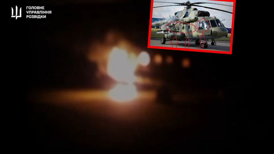 Mi-8, który rzekomo został zniszczony przez HUR w Samarze