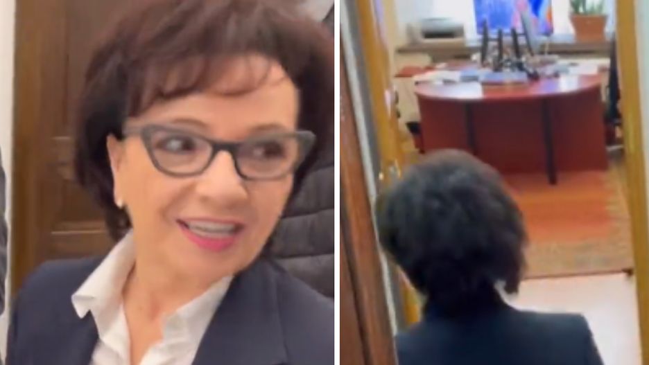 Elżbieta Witek nie chciała rozmawiać z dziennikarzami