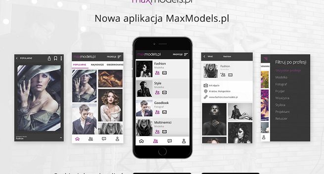 Serwis modelingowy MaxModels.pl dostępny w aplikacji na Androida