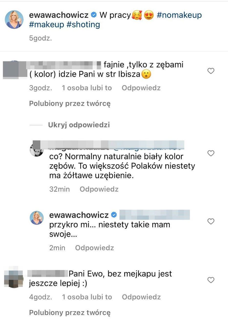Ewa Wachowicz odpowiada internaucie 