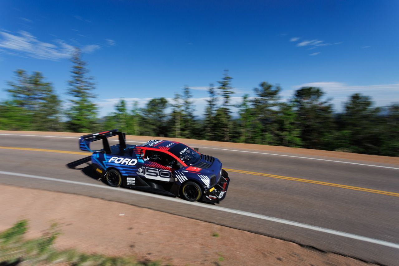 Ford's electric F-150 lightning claims pikes peak victory
