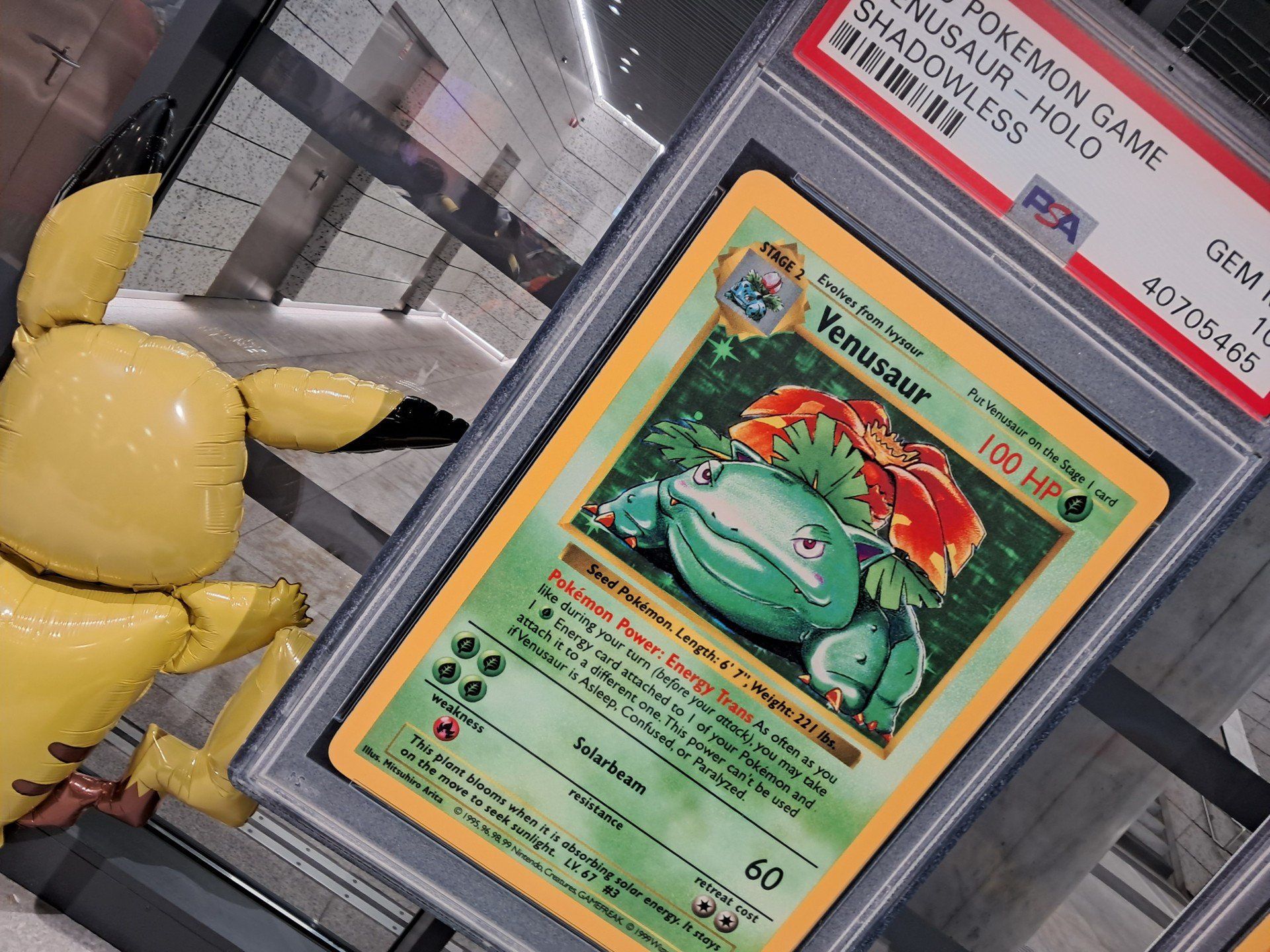 Przykładowa karta Pokémon w powiększeniu.