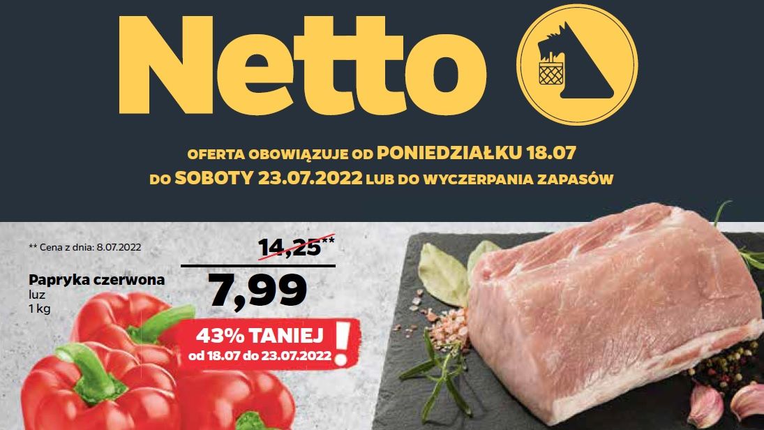 Netto gazetka promocyjna od poniedziałku 18 lipca [18.07 22]
