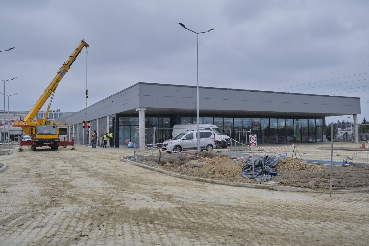 Budowa Aldi przy ul. Jana Pawła II, w sąsiedztwie Agata Meble