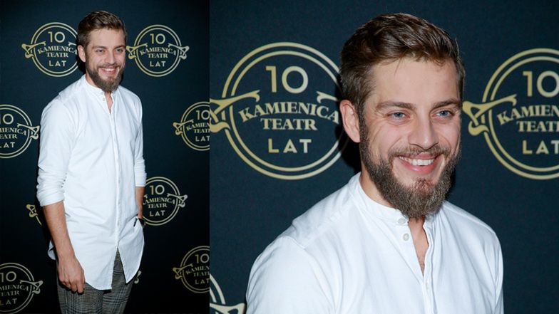 Aktorzy i celebryci na pozują na premierze spektaklu 