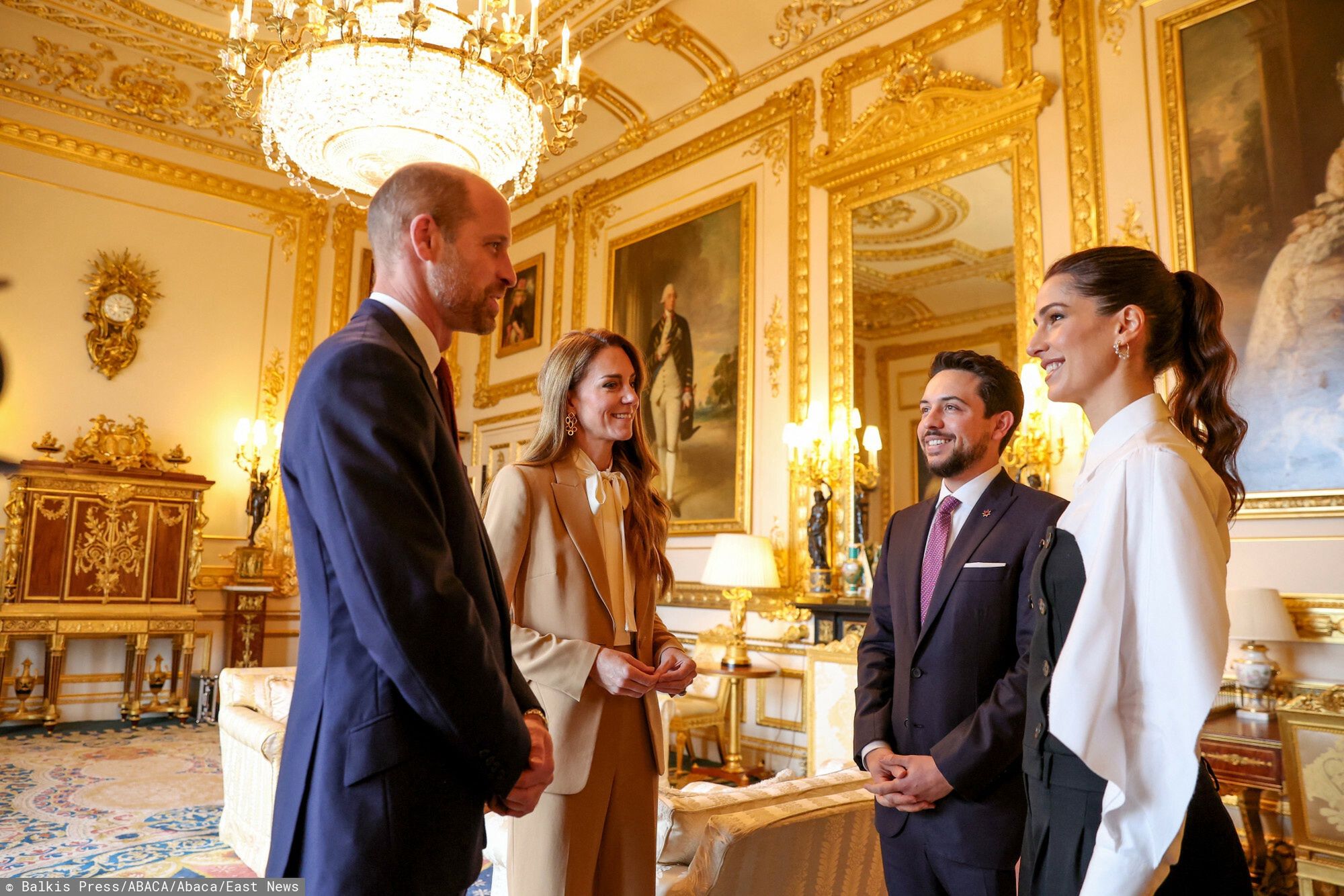 William i Kate przyjmują następcę tronu Jordanii i jego żonę
