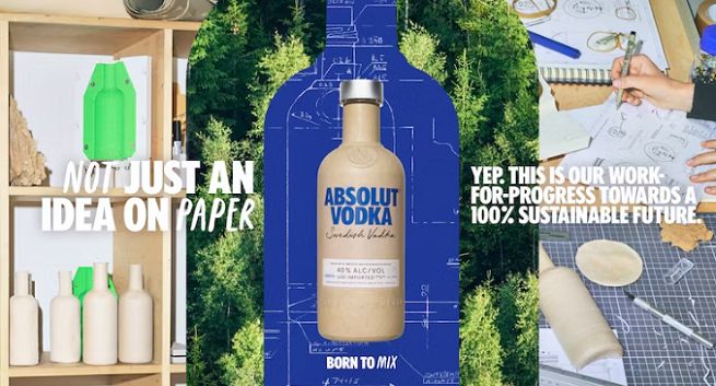 Absolut Vodka pierwszą wódką w papierowej butelce