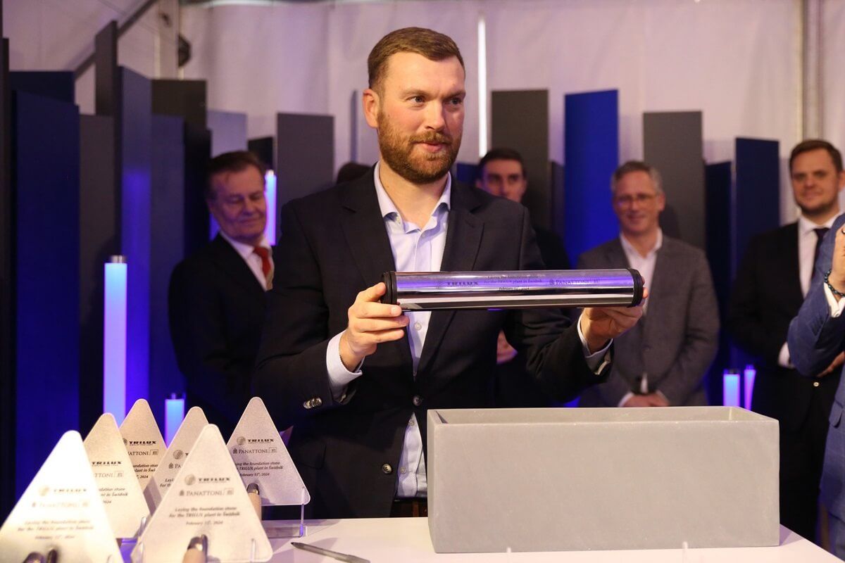 Wmurowanie kamienia węgielnego pod budowę fabryki Trilux w Świdniku