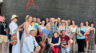 Irek Dudek na wycieczce Kierunek GZM. Bluesman był gościem organizowanej przez Dziennik Zachodni mikrowyprawy "Katowice w rytmie bluesa".