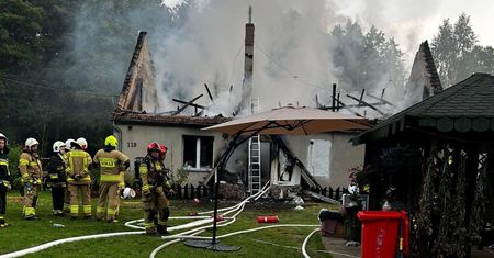 Pożar domu jednorodzinnego w Górznej
