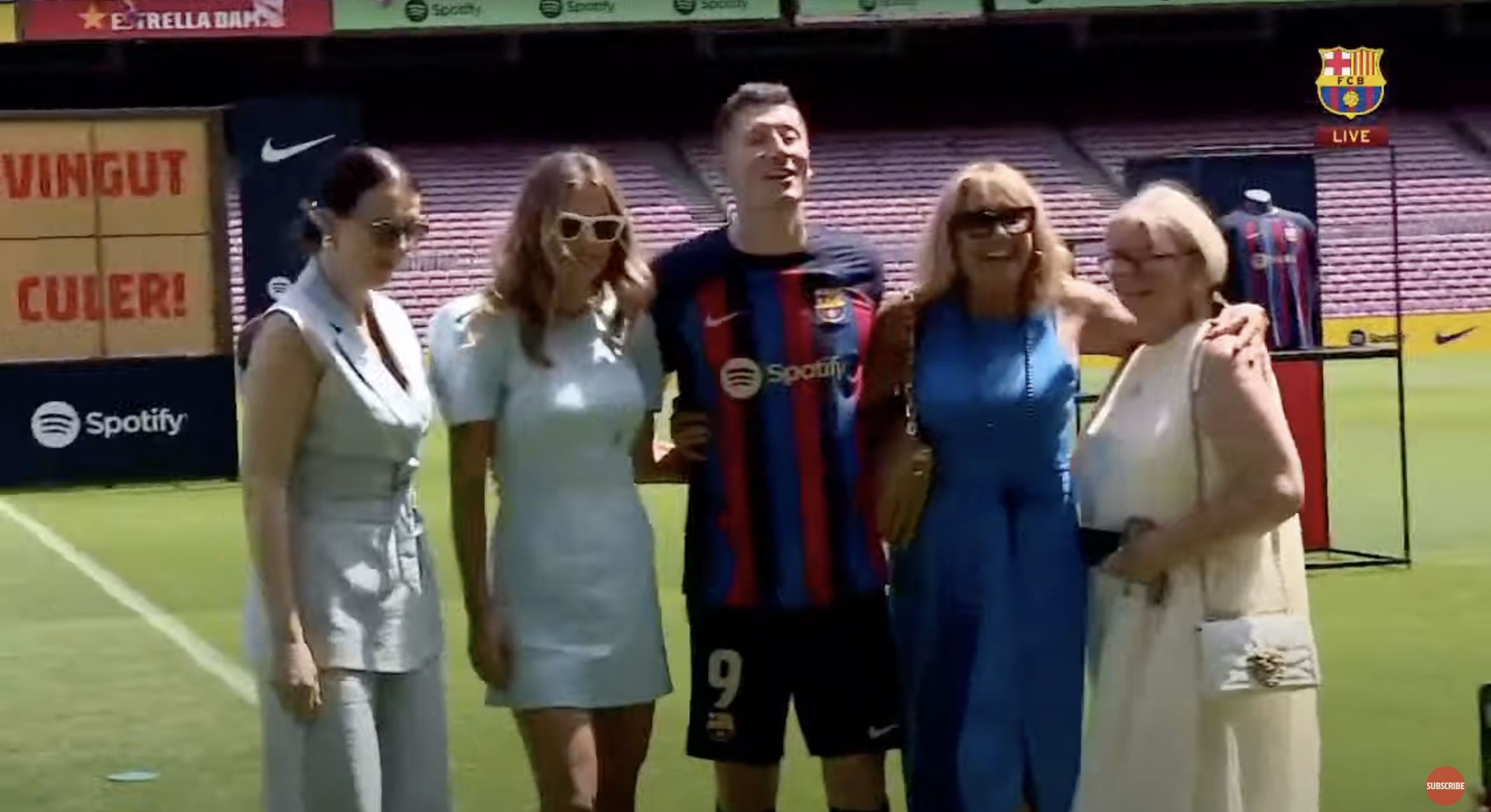 Lewandowscy na Camp Nou