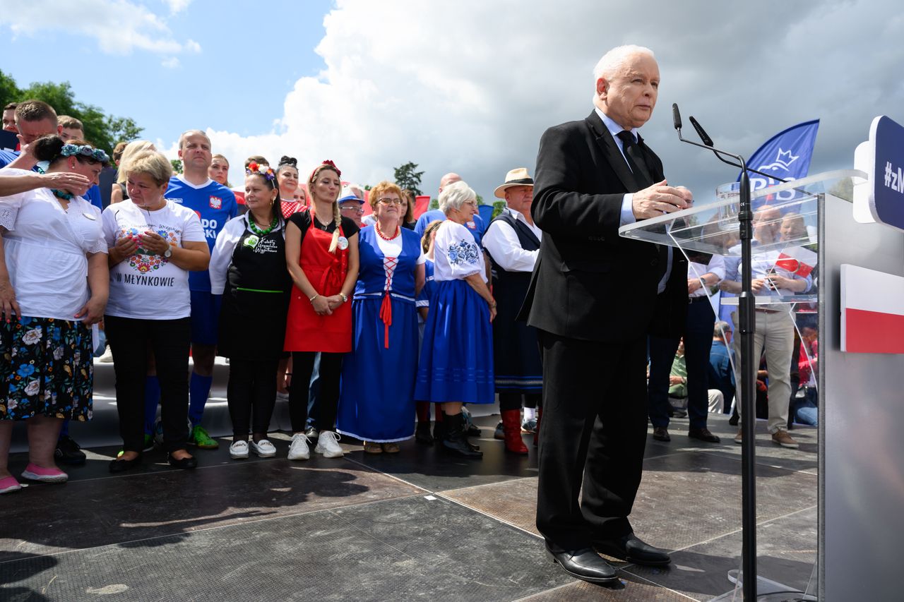 Wicepremier Jarosław Kaczyński na pikniku "Z miłości do Polski"