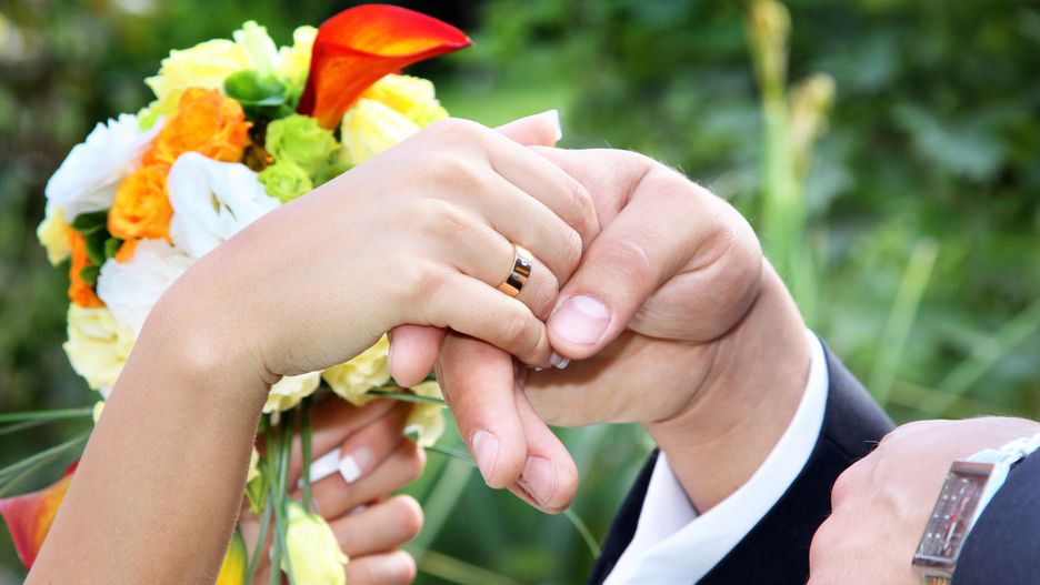 Newlywed couple holding hands over bouquet of flowers.
Pawel Horosiewicz
background, beautiful, beauty, bouquet, bridal, bride, celebration, ceremony, champagne, close-up, couple, crystal, day, dress, drink, engagement, event, fingers, flowers, girl, gold, golden, groom, hands, happiness, happy, holiday, lady, love, male, man, marriage, married, newly, people, positive, red, rose, suit, togetherness, two, wed, wedding, white, women