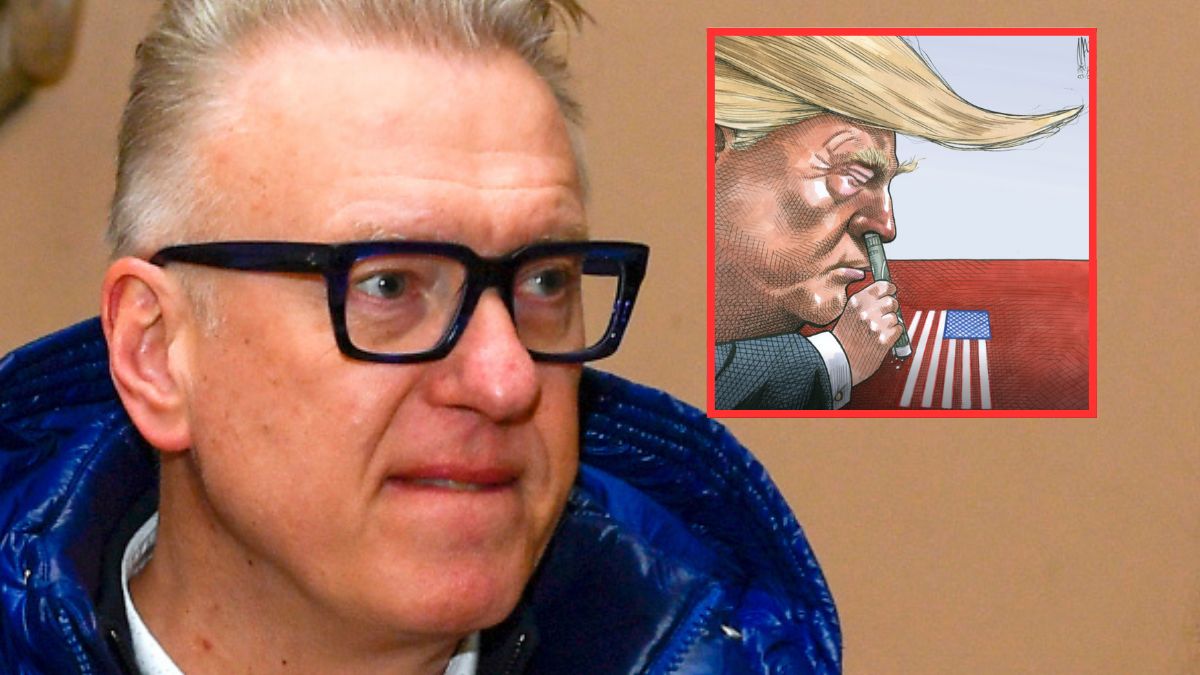 Mariusz Szczygieł pokazał "narkotyczną" grafikę z Trumpem