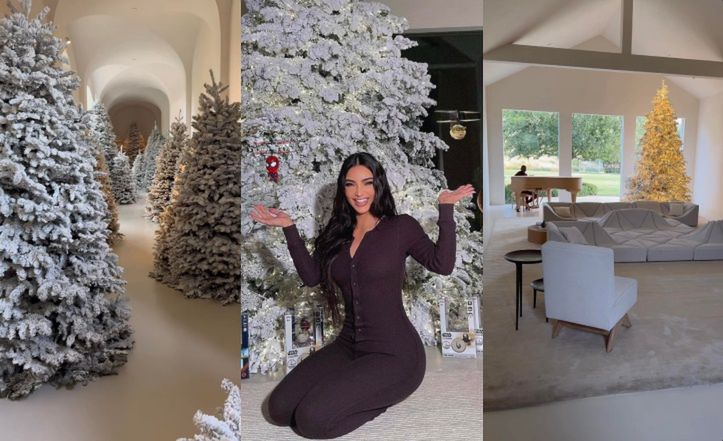 Kim Kardashian zrobiła sobie na święta ZIMOWY LAS w swojej posiadłości