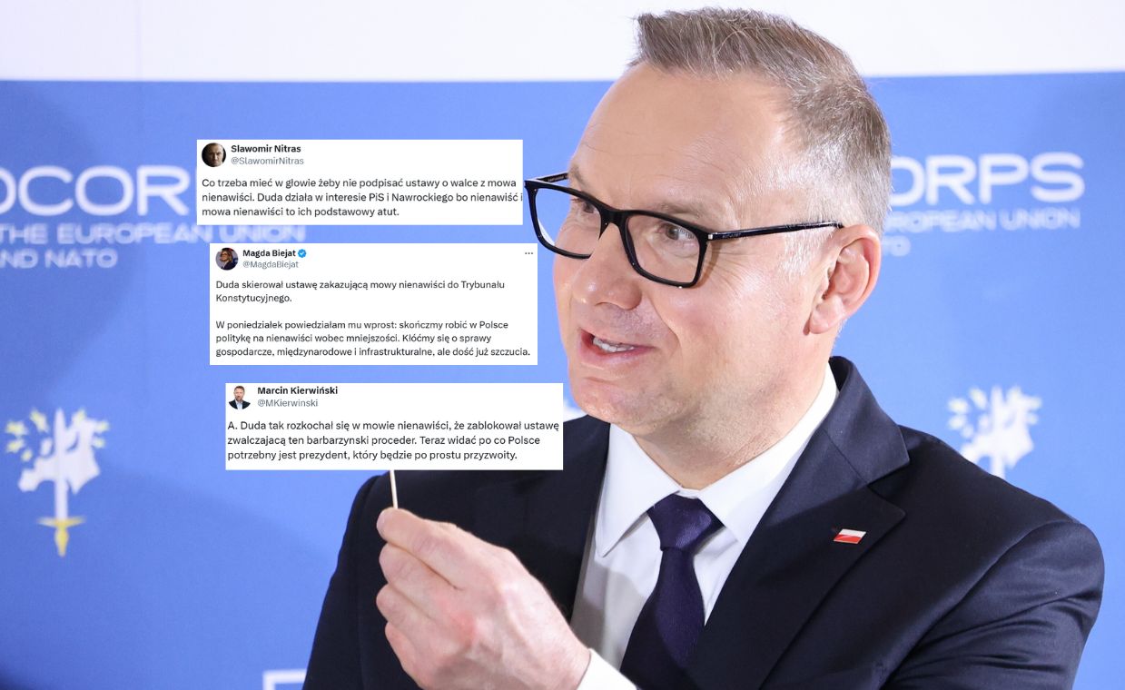 Fala komentarzy po ruchu Dudy. "Rozkochał się w mowie nienawiści"