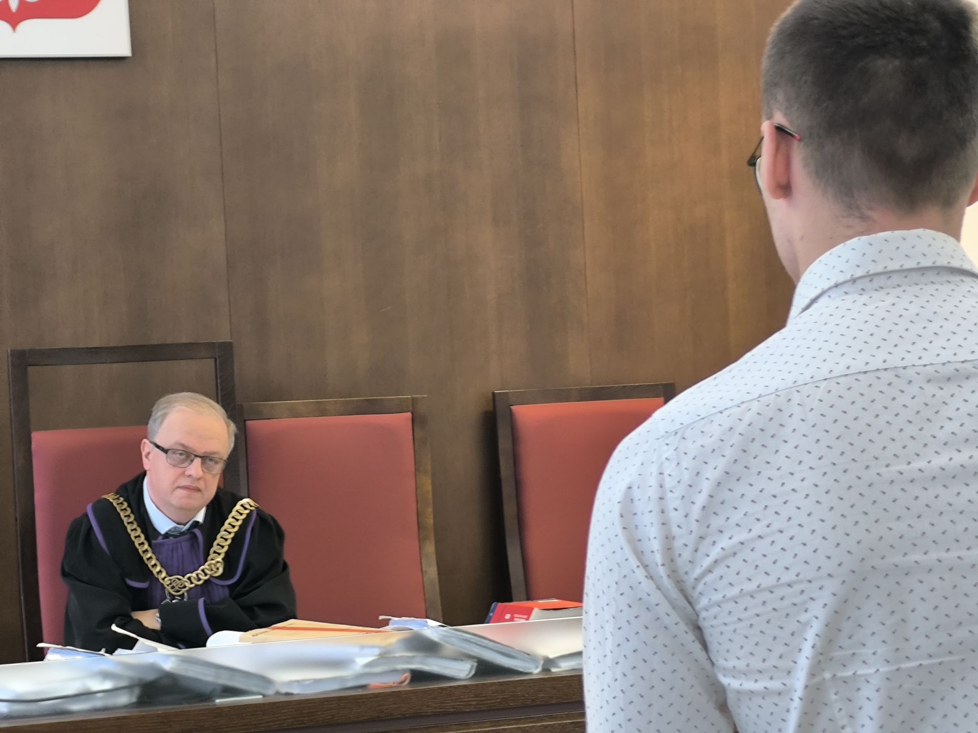 Sędzia Marek Woliński podczas przesłuchania Igora