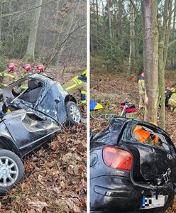 Zjechali z drogi i uderzyli prosto w drzewo. Kierowca zginął na miejscu