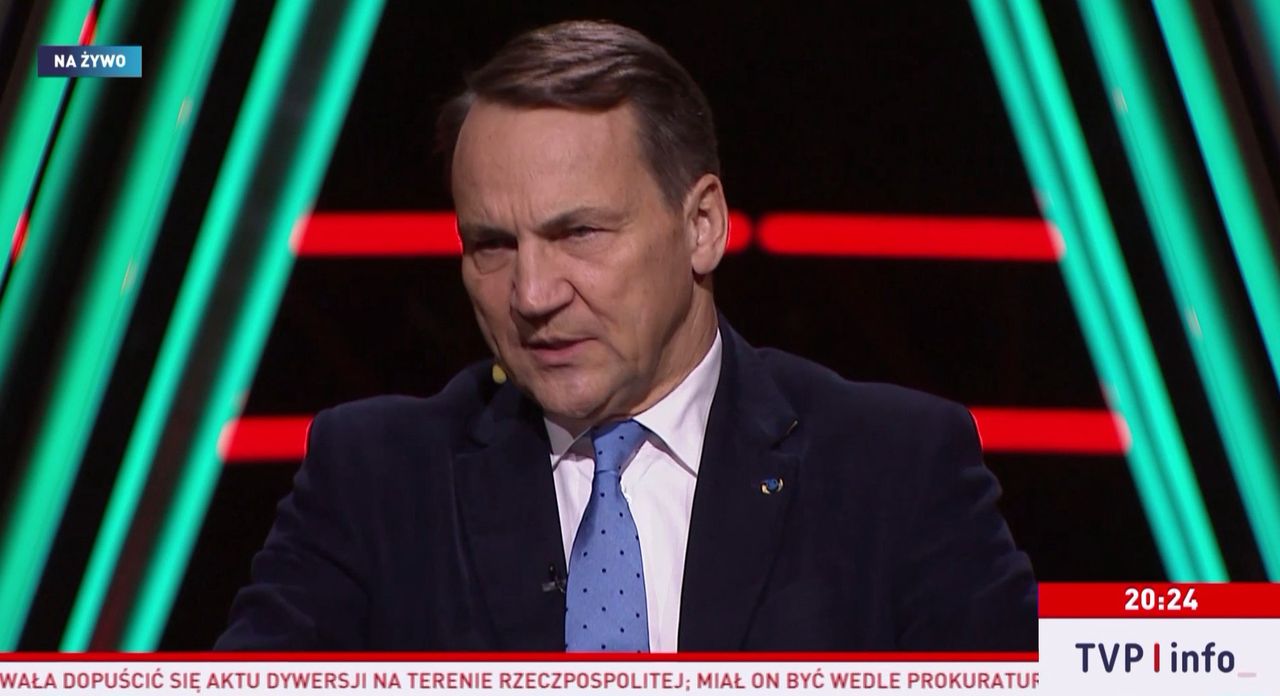 Kłopotliwe pytanie w TVP Info. Tak zareagował Sikorski