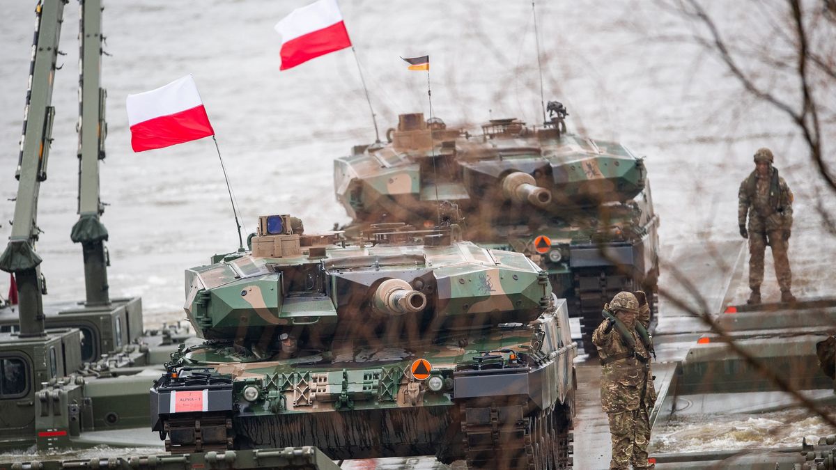 Na zdjęciu ćwiczenia wojskowe NATO Dragon 24 w Korzeniowie, marzec 2024 roku