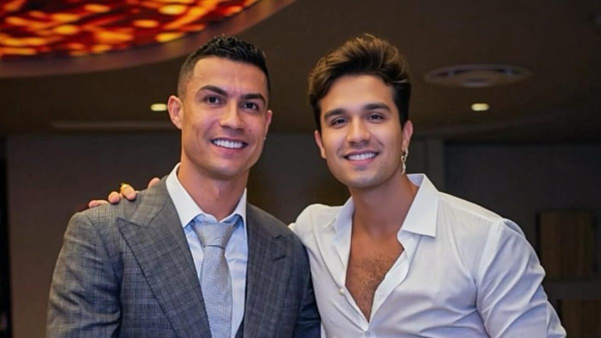 Luan Santana i Cristiano Ronaldo na urodzinach