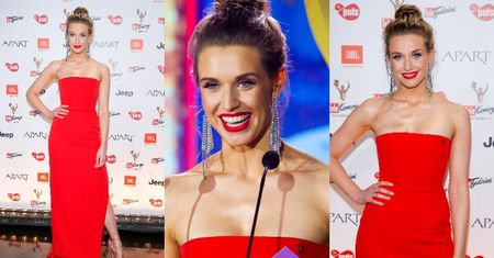 Telekamery 2021. Julia Kamińska gra nogą na ściance i wspiera STRAJK KOBIET (ZDJĘCIA)