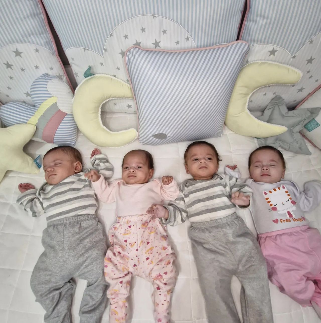 A woman gave birth to sextuplets.
