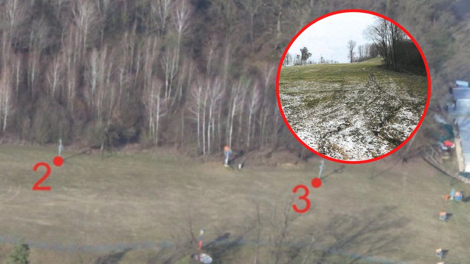 Działka numer 69 położona za wyciągiem jeszcze porośnięta drzewami. Prokurator ustalił w późniejszym śledztwie, że rosły tam drzewa owocowe