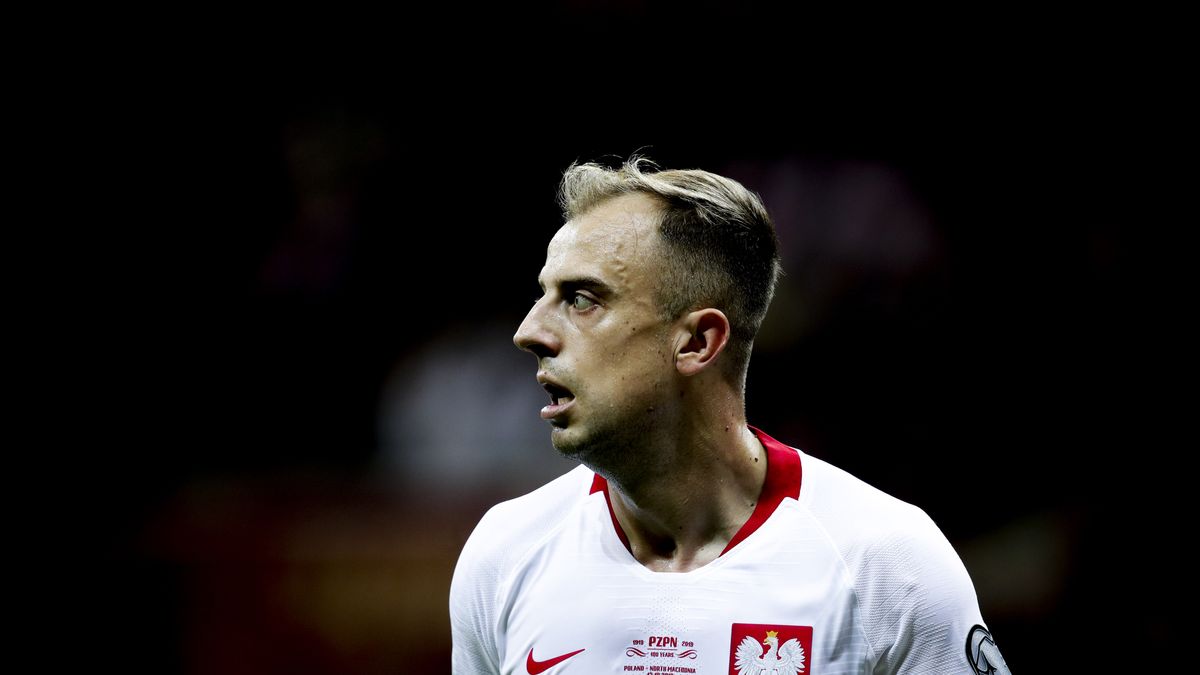 WARSZAWA, POLAND - OCTOBER 13: Kamil Grosicki of Poland during the  EURO Qualifier match between Poland  v FYR Macedonia  at the Stadion Narodowy (Warszawa) on October 13, 2019 in Warszawa Poland (Photo by David S. Bustamante/Soccrates/Getty Images)