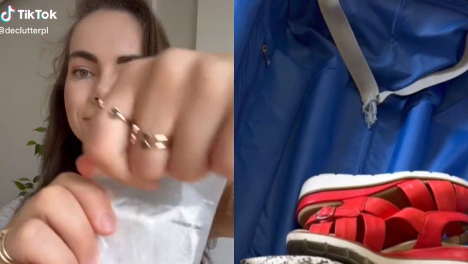 TikTokerka pokazuje, w jaki sposób zapakować buty do walizki
