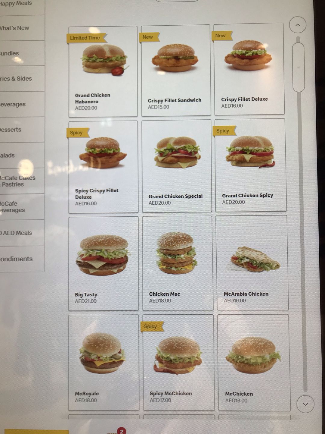 Cennik McDonald’s w Dubaju 