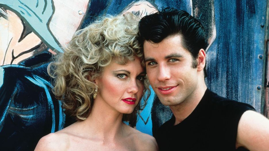 Olivia Newton-John i John Travolta w filmie "Grease"