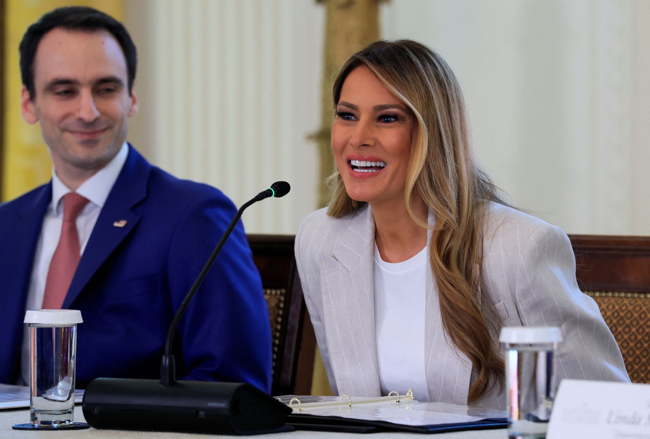 Melania Trump na konferencji prasowej