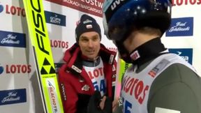 Zabawne sceny po skoku Żyły. Kubacki był w lekkim szoku [WIDEO]