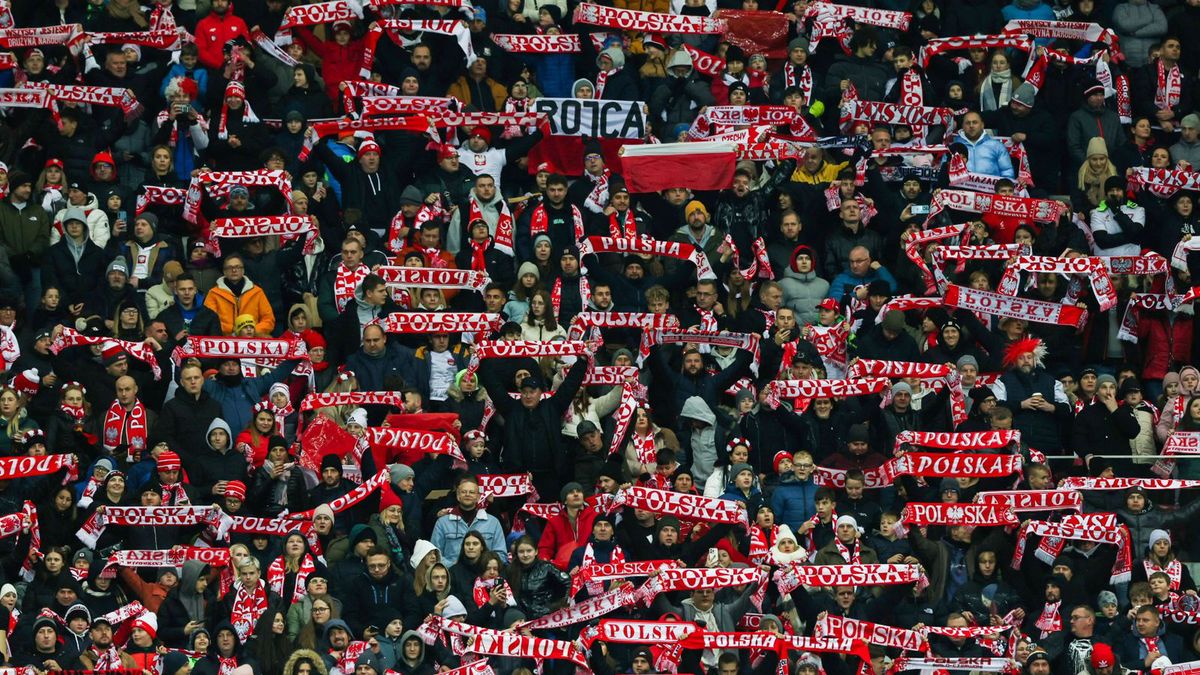 Getty Images / Craig Williamson/SNS Group via Getty Images / Kibice reprezentacji Polski na PGE Narodowym w Warszawie