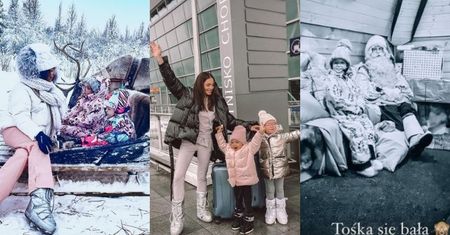 Anna Wendzikowska z córkami podbijają Laponię: wycieczka saniami, noc w "igloo" i spotkanie ze świętym Mikołajem (ZDJĘCIA)