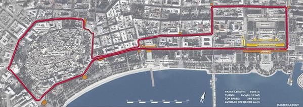 Projekt toru ulicznego w Baku
