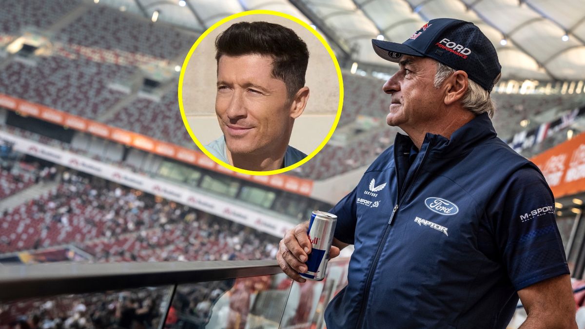 Materiały prasowe / Red Bull / Instagram / RL9 / Na zdjęciu: Carlos Sainz, w kółku Robert Lewandowski