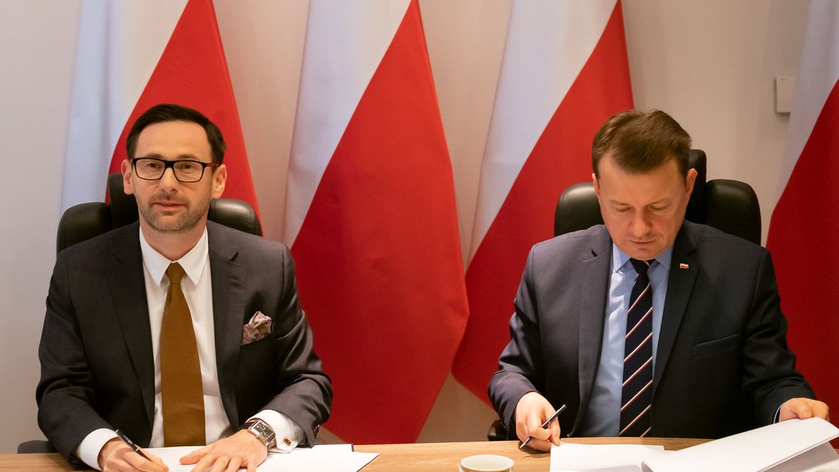 Daniel Obajtek i Mariusz Błaszczak