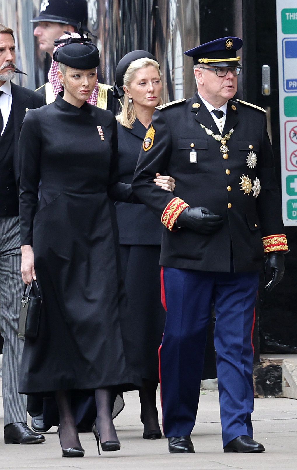 Charlene u boku męża na pogrzebie Elżbiety II