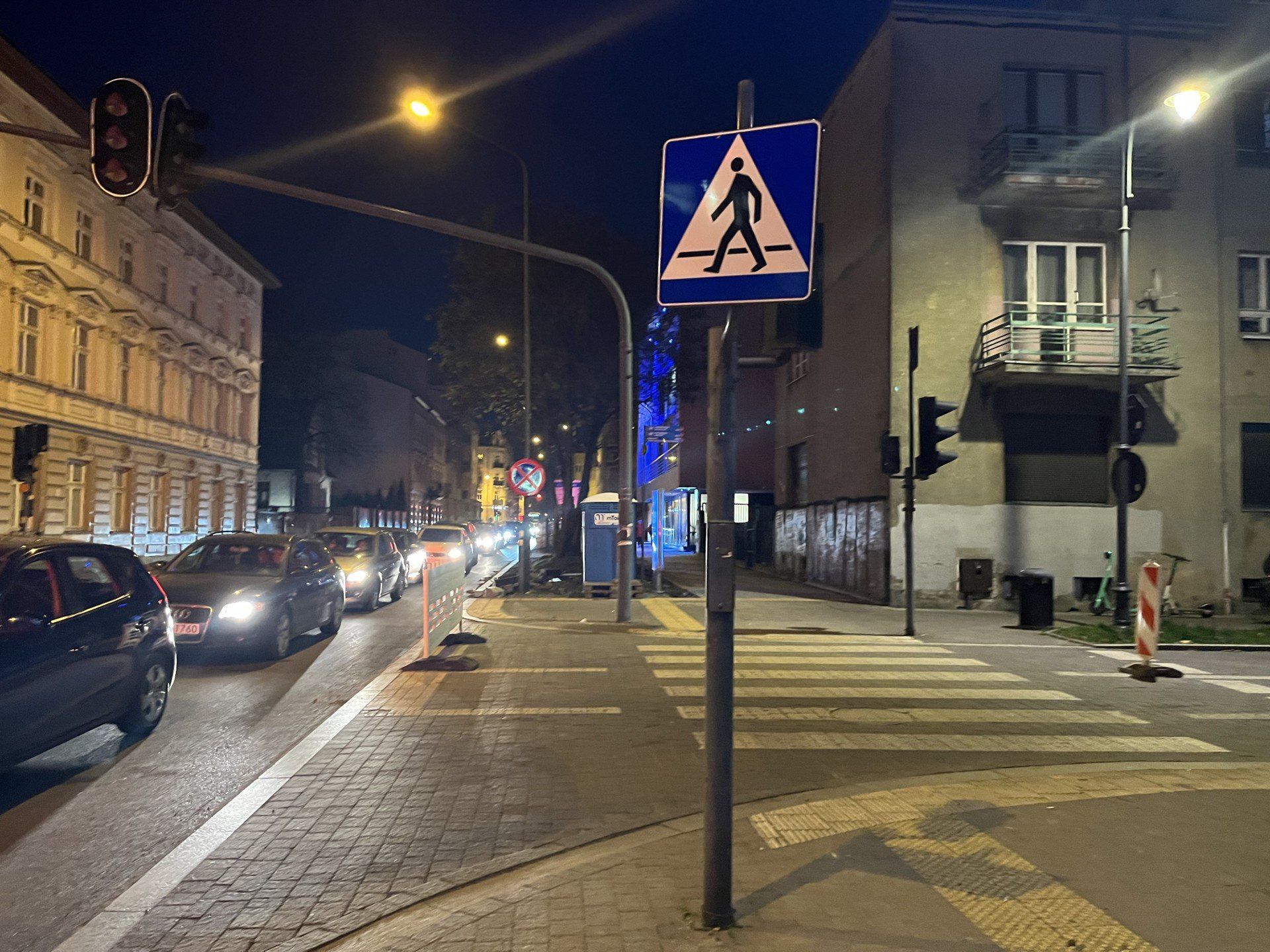 Ulica Radwańska zakorkowana